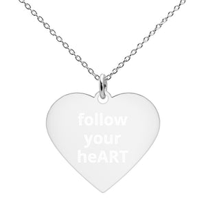 Engraved "follow your heART" heart chain necklace